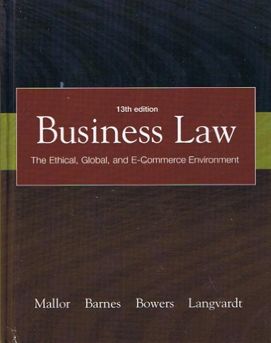Law for Business 0538845457 Book Cover