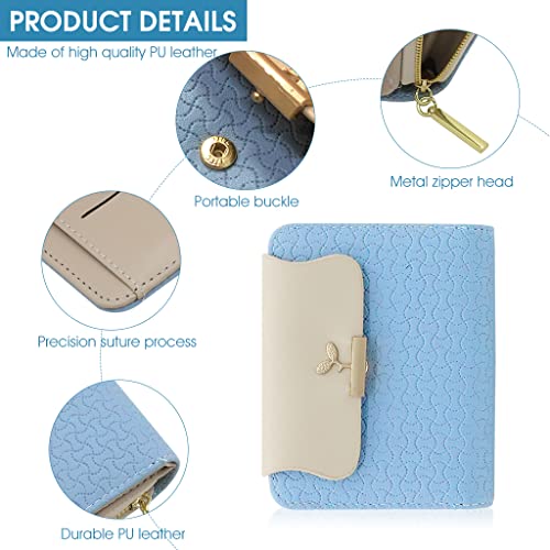 Image of PALAY Mini Wallet For Women PU Leather Purse with Zipper Bifold Card Coin Holder Cash Bag Clutch Wallet Fashion Women Wallet Purse Gift Small Wallet for Girl