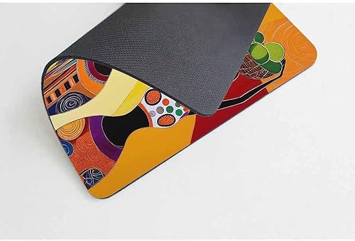 Miniatura 3 de Mugod - Alfombrilla de ratón para mujer con cuatro mujeres africanas sexys con hermosos vestidos de baile, alfombrilla de ratón de goma