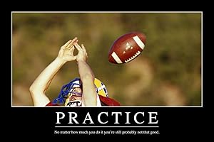 Laminated Practice Funny Demotivational Poster Dry Erase Wall Art 24x36