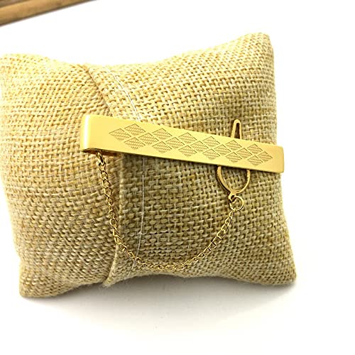 Sdfgh Stainless Steel Fashion Tie Clip Golden Men's Positive Ornament Tie Clip Chain #TOP1