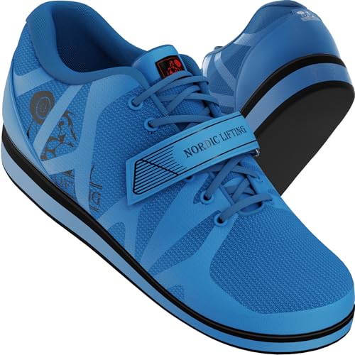 Image of Nordic Lifting MEGIN Deadlift Shoes - Elevated Heel Gym Footwear for Powerlifting, Weightlifting & Strength Training - Non-Slip Sole Lifting Shoes for Men