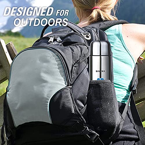 Image of BALTRA Bullet Double Wall Thermosteel Hot and Cold Water Bottle with Bag350ml Silver