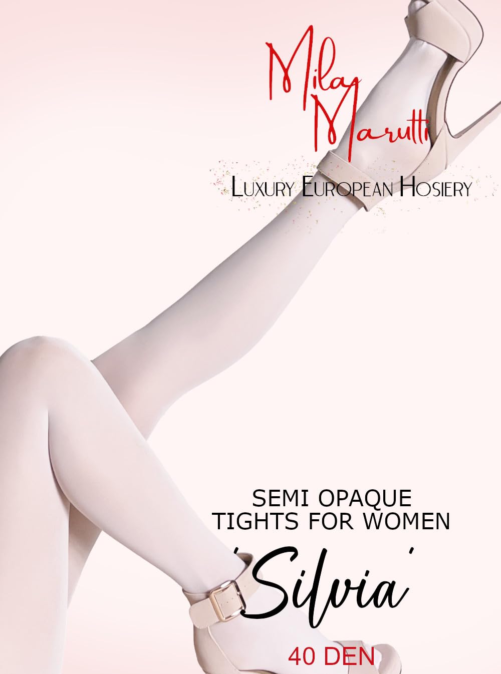 Mila Marutti Women's Tights Semi Opaque Stockings for Women | Semi Sheer Pantyhose Nylons | Made in EU