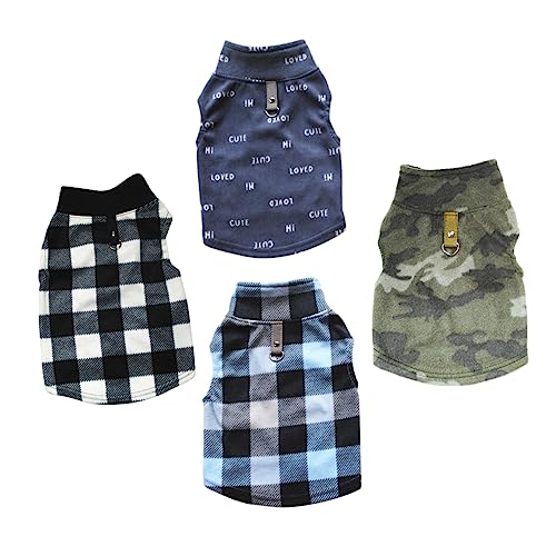 Abaodam 4pcs Ropa Ligera para Perros y Gatos Abrigo Calido
