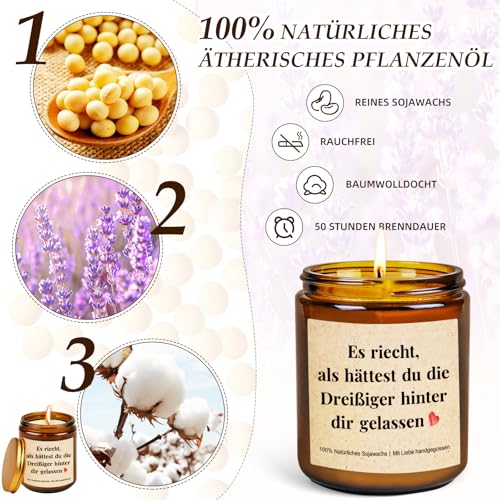 TUZELIYA 40 Geburtstag Frauen - Geburtstagsgeschenk für Frauen - Duftkerzen im Glas Geschenke für Frau Freundin Mama Schwester Tochter Beste Freundin Männer Geburtstag Geschenk, Jubiläumsgeschenke