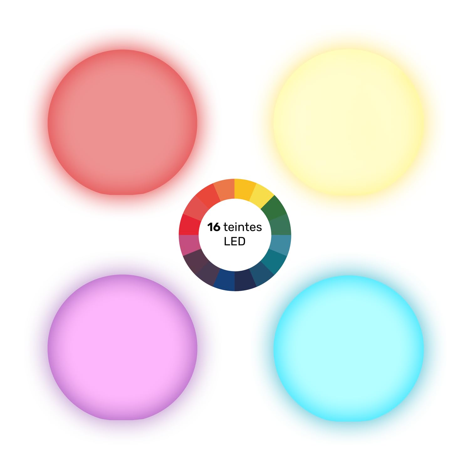 Boule lumineuse LED Ø30cm multicolore ADHARA - Éclairage polyvalent intérieur/extérieur, autonomie 8-12h, télécommande, 16 teintes, animations variées