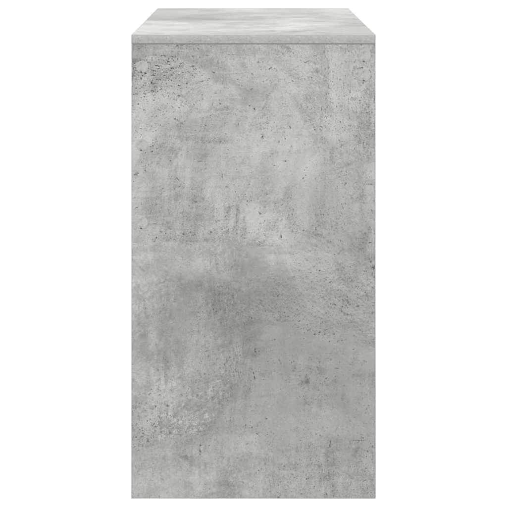 Scrivania in cemento grigio 90 x 40 x 76 cm, scrivania compatta effetto cemento per piccoli uffici, con robusto piano in legno e design moderno, facile da montare