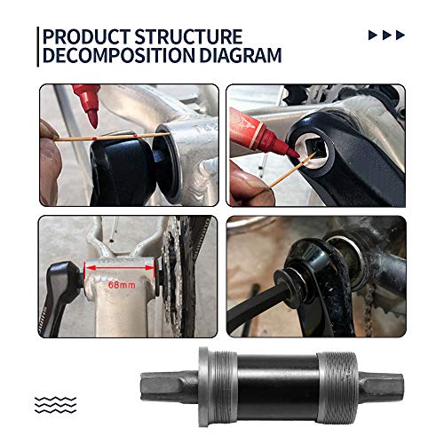 Hoypeyfiy BB-UN26 Square Taper Bottom Bracket 68 * 123/127 / 110Mm thumb #3