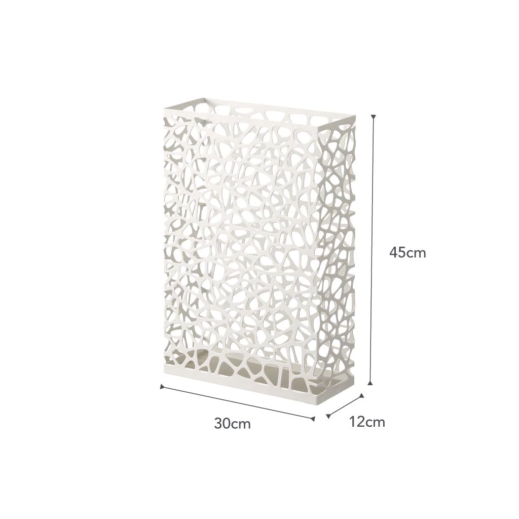 YAMAZAKI 6323 NEST Umbrella Stand Wide, white, Steel, 30 x 12 x 45 cm