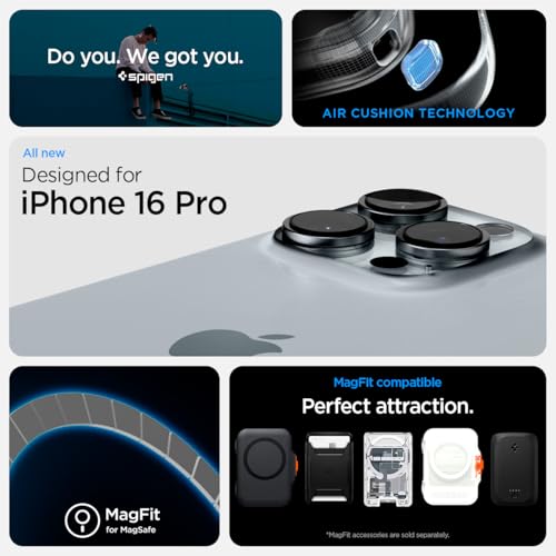 Spigen Capa para iPhone 16 Pro, Ultra Hybrid T MagFit projetada para Apple iPhone 16 Pro - Grafite