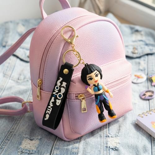 Image of Wanna Party Korean Pop Deemon Hunterz Cartoon Keychains, Zoey Keychain for Boys and Girls, Cute Backpack Key Chain Accessories Wristlet chain Return Gift Items for Boys & Girls