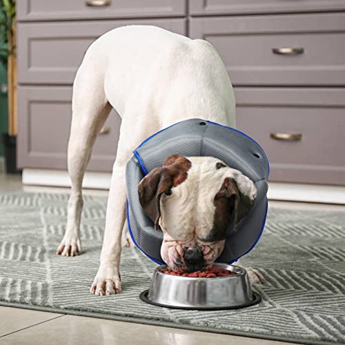 Idomik Dog Cone For Dogs After Surgery, Comfy Soft Dog Cones For Large Medium Small Dogs Cats, Adjustable Protective Dog Recovery Collars & Cones Alternatives To Prevent Pets From Licking Wounds,M #TOP6