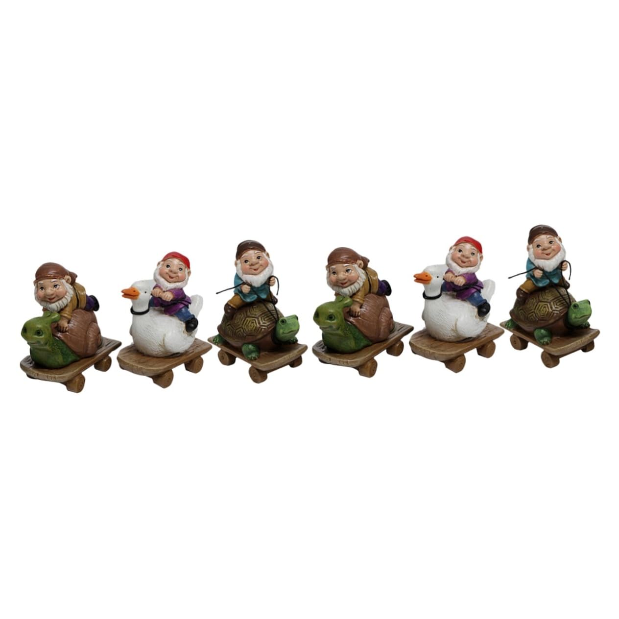 ibasenice 2 Set Da Prato Strenne Natale Soprammobili Natale Decorazione Gnome Gnomi Da Giardino Nani Da Giardino Cattivi Gnomi Da Cortile Ornamento Gnome Resina 3 Pezzi * 2