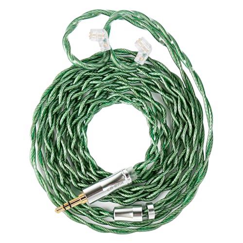 KBEAR Aegis - Cavo di aggiornamento HiFi placcato in argento a 4 conduttori (120cm) per monitor in-ear, compatibile con KZ EDX PRO, AS16 PRO, ZSN PRO X, ZS10 PRO, C-CA CRA, C12 e KBEAR Storm (2Pin-QDC