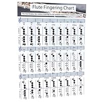 Flötenfinger -Diagramm, Flöte -Akkord -Diagrammbeschichtete Papier Lernen Sie Flötentechnik Geeignetes Flötenfinger -Praxis -Diagramm Flötenfingertabelle für Alle Ebenen (Flötenfingertabelle