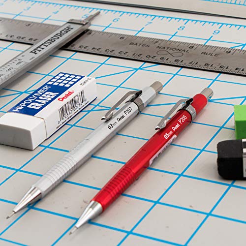 Image of Pentel Sharp Mechanical Pencil, (0.7mm), Medium Line, Metallic Barrel, Assorted Colors, Pack of 3 (P207MBP3M1)