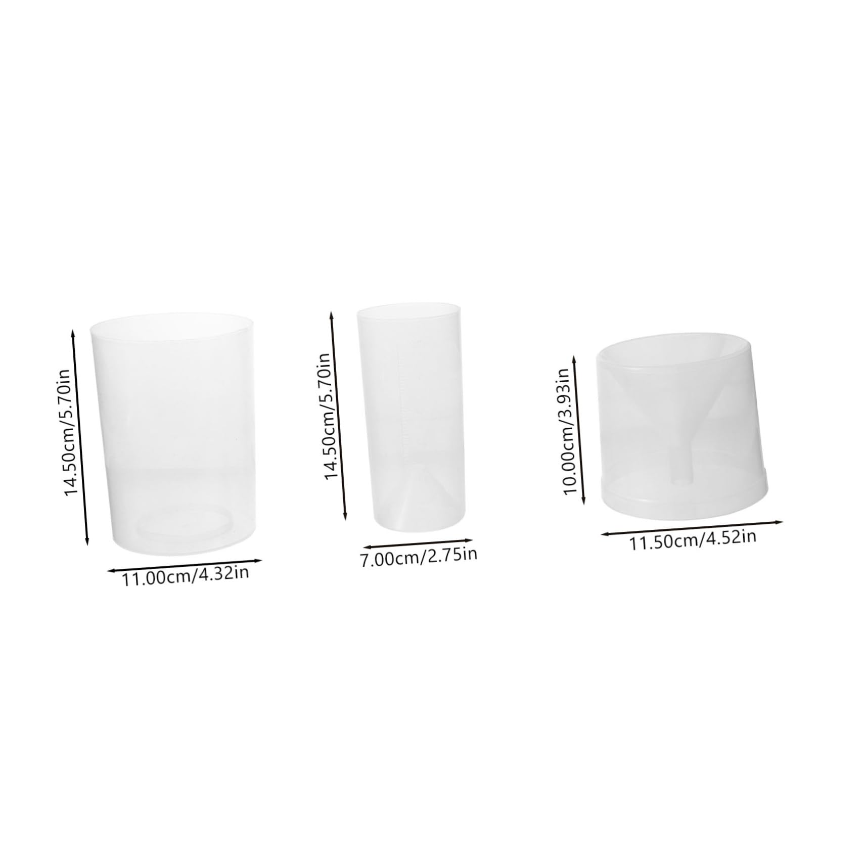 Mikikit 3pcs Plastic Rain Gauge for Garden Teaching Jumbo Rain Measure Tube Tool