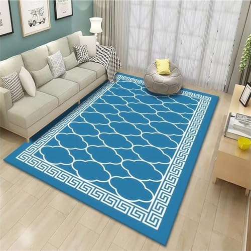 Tapis de sol gamer deep blue mesh grand format 200x300cm pour chambre