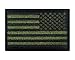 USA Reverse American Flag Right Arm Flag Tactical Patch Hook and Loop Fully Embroidered Morale Tags (Green and Black)