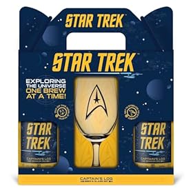 Star Trek Captains Log IPA Gift Set. 2 x 330ml cans of Star Trek Beer, 4.2% ABV, and Branded Chalice Glass. Gift for Star Trek Fans on Birthdays, Christmas or Father's Day – Blue Tree