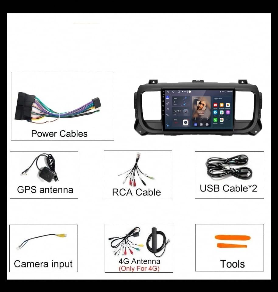 Radio coche 2 DIN pantalla para Fiat Panda 2003-2012 con Android Auto y Bluetooth 7
