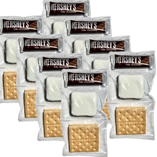 SMORES KIT | Individually packaged set: Graham Crackers, Marshmallow, Chocolate | Make delicious smores | Great for parties, corporate event, gathering, favors | Share w family, friends, coworkers 12