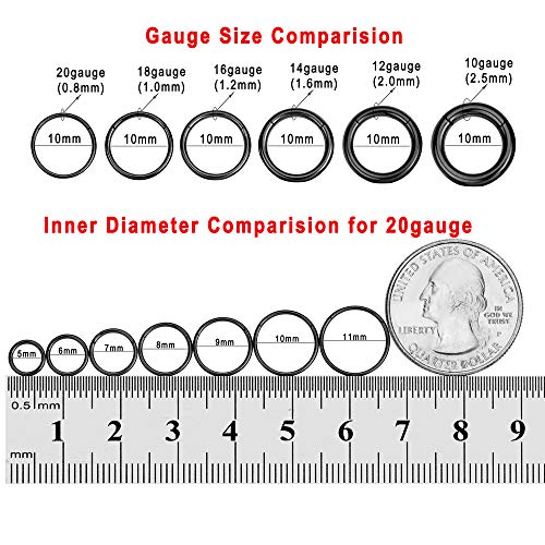 Image of FANSING Men Women 316L Surgical Steel Hinged Nose Rings Hoop for Nostril Septum Cartilage Helix Daith Tragus Rook Conch Lip Ear Lobe Piercings
