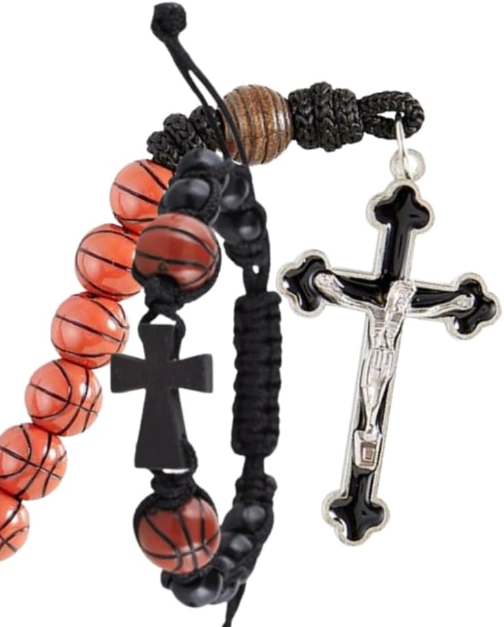 Miniatura 4 de Westmon Works Juego de rosario y pulsera de baloncesto con una pinza y accesorio de pulsera de una década más tarjeta sagrada en nuestra bolsa