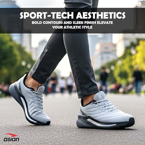 Image of ASIAN Powerplay-25 Men's Running Shoes | Knit Mesh Upper Lightweight Shoes | Memory Foam Technology | Premium Athletic Sneakers for Sports & Gym