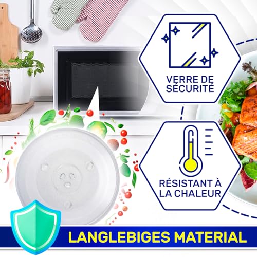 Plateau micro onde de qualité supérieure 31,5 cm haute résistance - 4