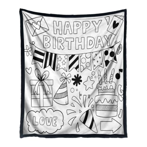 Couverture à colorier confortable pour animer une fête d'enfants à la maison