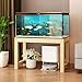 MDDKOP 水槽台 水槽スタンド 40/50/60/70/80/90cm水槽用 高さ50cm 奥行30/35/40cm 水槽置き台 物を置く台 水槽 ラック 木製 60センチ水槽台 ウッドデコスタンド 安定した構造 高い耐荷重能力 組立式水槽台 水槽棚 水筒置き 爬虫類 ラック 木目調 おしゃれ