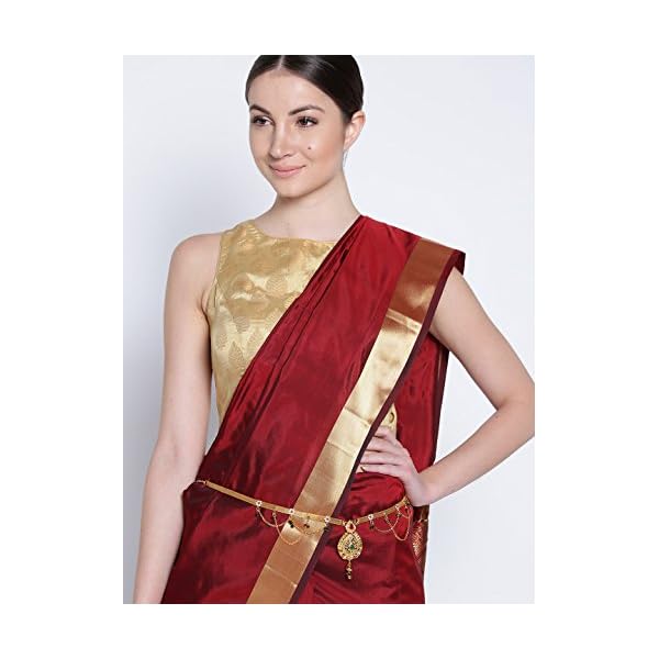 ZAVERI PEARLS Traditional Fringed Chain KAMARBANDH KAMARPATTA for WOMEN-ZPFK7025 - Image 4