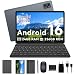 TABWEE Android 16 Tablet mit Tastatur und Eingabestift – 24 GB + 256 GB (4 TB TF), Octo-Core, Gemini AI, Tablet 10 Zoll, Widevine L1, 5000 mAh, 8 MP + 5 MP, GPS, Face ID