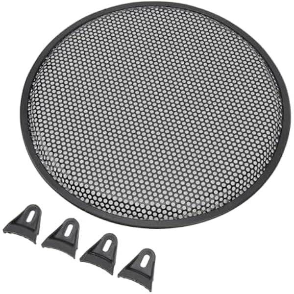 12-calowa Maskownica Głośnika, 12-calowa Kratka Głośnika Żelazny Głośnik Subwoofer Okrągła Osłona Audio Mesh Osłona Zabezpieczająca do Samochodu RV