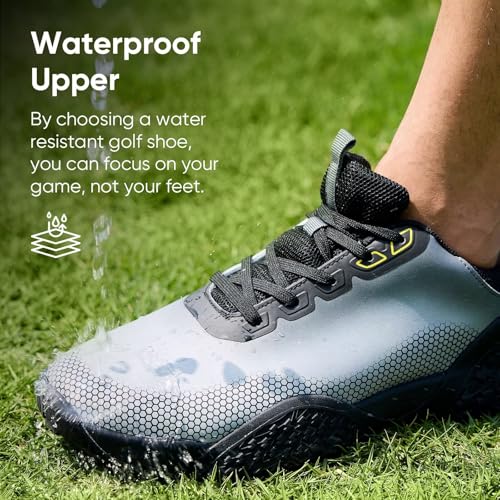 Wide Golf Shoes for Men Spikeless Professional Outdoor Waterproof Golfing Footwears Sneakers with Arch Support4