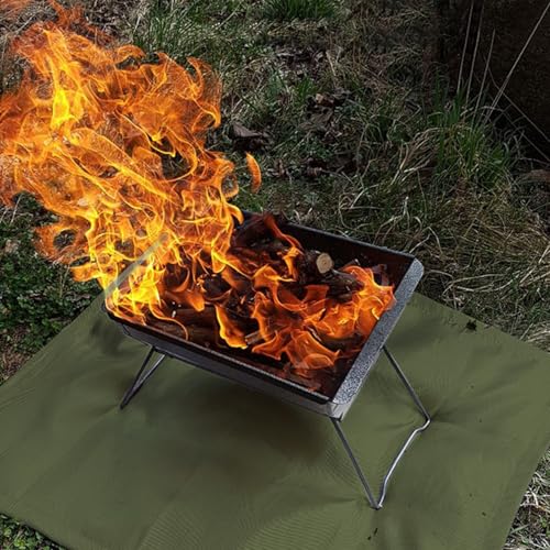 Tapis de brasero et barbecue extérieur réutilisable pour protection de sol - 7