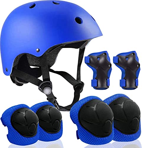 Image of Adjustable Helmet for Ages 3-16 Kids Toddler Boys Girls Youth,Protective Gear with Elbow Knee Wrist Pads for Multi-Sports Skateboarding Bike Riding Scooter Inline skatings Longboard Roller Skate