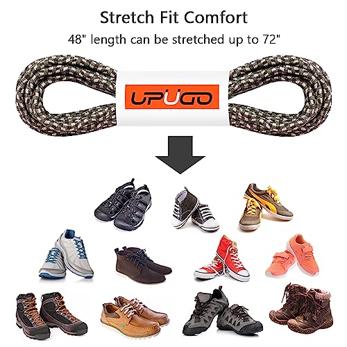 Image of UpUGo Elastic Shoe Laces, No Tie Shoe Laces Tieless for Kids, Adults, Elderly, One Size Fit All