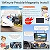 Magnetic Solar Wireless Backup Camera: 7" Portable 1 Min Easy Install Scratch-Proof No Delay Backup Camera for Truck Rechargeable HD 1080P for Pickup Trailer Small RV Camper Pemacom P15