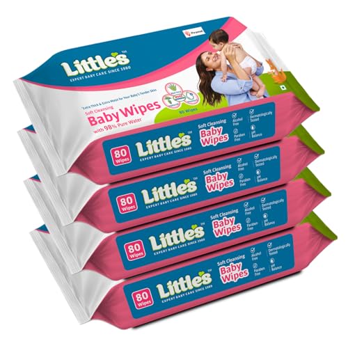 Little's Soft Cleansing Baby Wipes with Aloe Vera, Jojoba Oil and...
