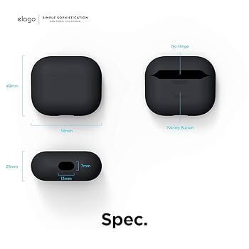 AirPods 3 + elago LIQUID HYBRID ブラック Amazon.com: elago Liquid Hybrid Case Compatible with AirPods