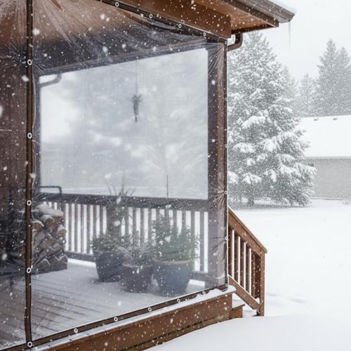 Vinilo impermeable transparente resistente que aísla el frío en patios y huertos 3