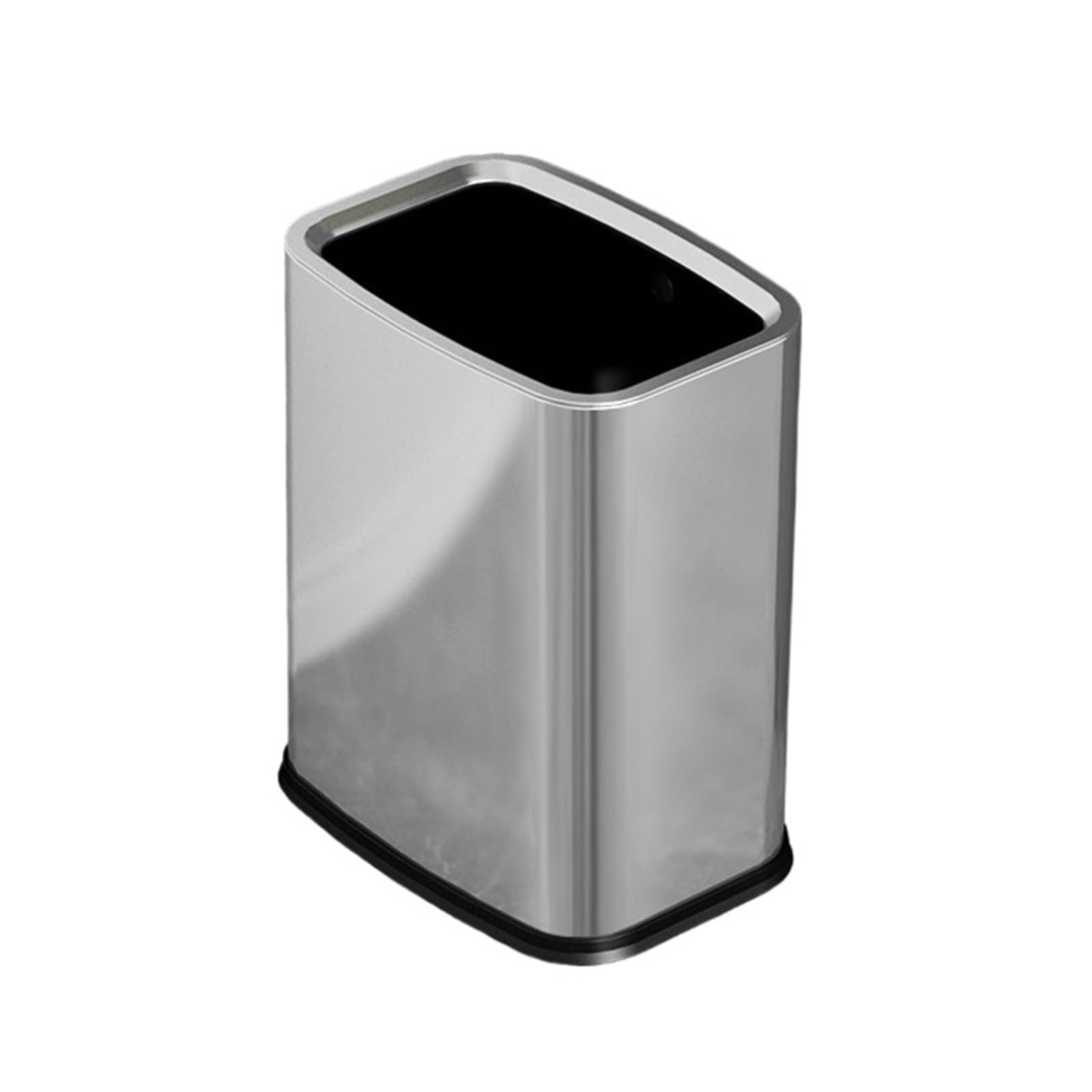 Z4T8M2K6G5 Waste Bin Kitchen Garbage Container Bin with Liner, Waste Trashcans for Bathrooms Restaurant Restroom Powder Rooms Home Trash Can(Silver)