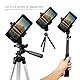 AFAITH Handy Stativ Adapter, Universal Smartphone Mount Adapter Halter + Bluetooth Auslöser Fernbedienung für iPhone 16/16 Pro/15/15 Pro/14/14 Pro/13/13 Pro/12 Mini/12 Pro