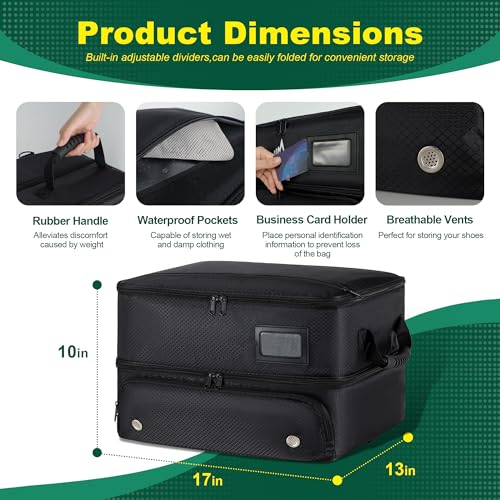 image for HIMAL HIMAL 2 Layer Golf Trunk Organizer, Waterproof Car Golf Locker w