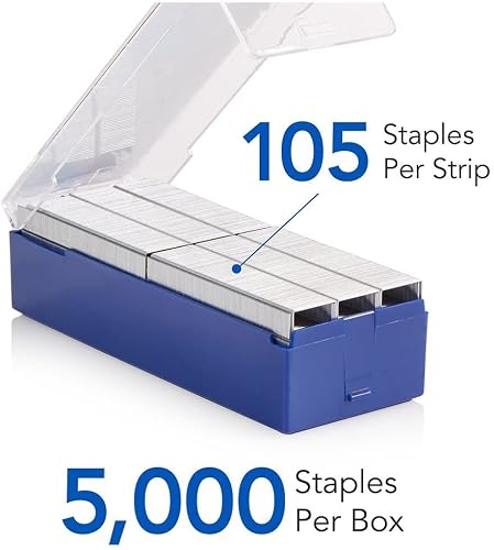 Staples 4 Pack - 20,000 Premium Staples S.F.3 - Heavy Duty Chisel Point Premium Staples 1/4 Inch Staple - Staples for Stapler Jam Free Office Staples for Standard Stapler
