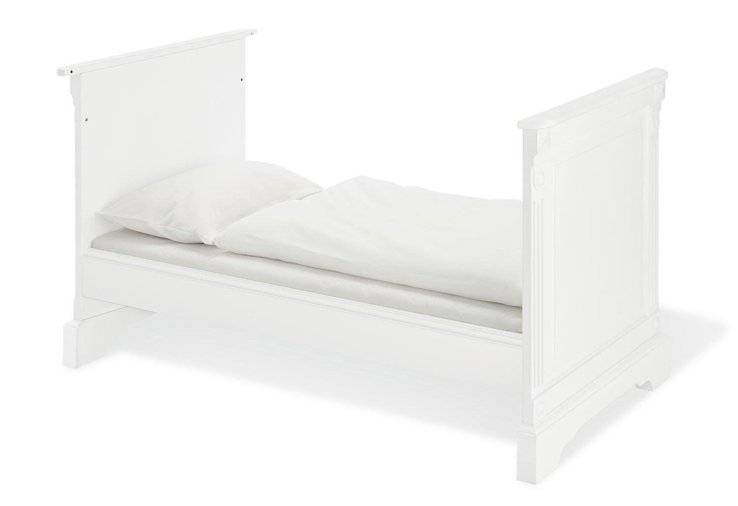 Pinolino Emilia Ensemble 2 pièces pour chambre d'enfant avec lit d'enfant et commode à langer extra-large en MDF Blanc mat