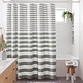 Madison Park Shower Curtain Spa Waffle Weave Long Shower Curtain for Bathroom 3M Scotchgard Moisture Management, Spa Quality Modern Shower Curtains for Bathroom, Long 72x78 Grey Ombre